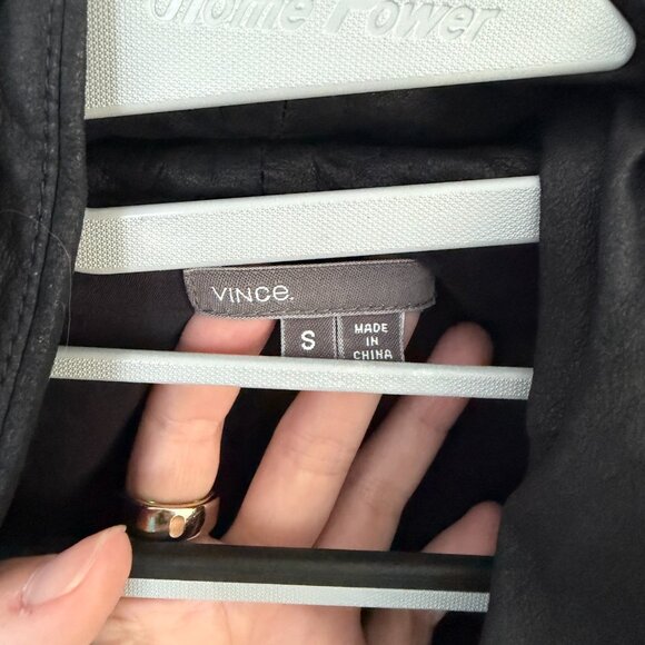 Unique Vince Soft "Paper Leather" Unstructured Biker Jacket - Picture 4 of 5